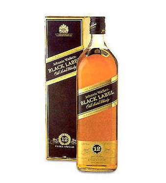 Johnie Walker Black Label 36 Fl.oz (1000 ml). Made in France (ID: HV-NH-W-842) 