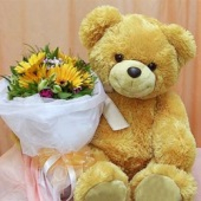 Orange Teddy Bear (ID: TH-TB-YELLOW) 