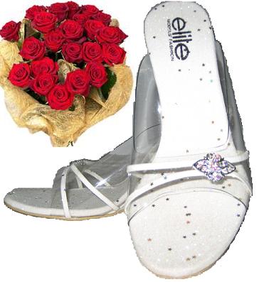 Gifts to Vietnam. Hochiminh city only - Flowers bouquet and Fashion shoes (ID: HV-NH-V-9060) 
