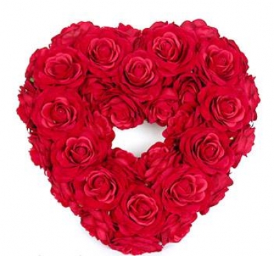 HV-NH-L-390 - Large heart shape of roses (color of your choice) (ID: HV-NH-L-390) 